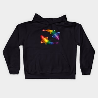 Rainbow LGBTQ Pride Flag Koi Fish Kids Hoodie